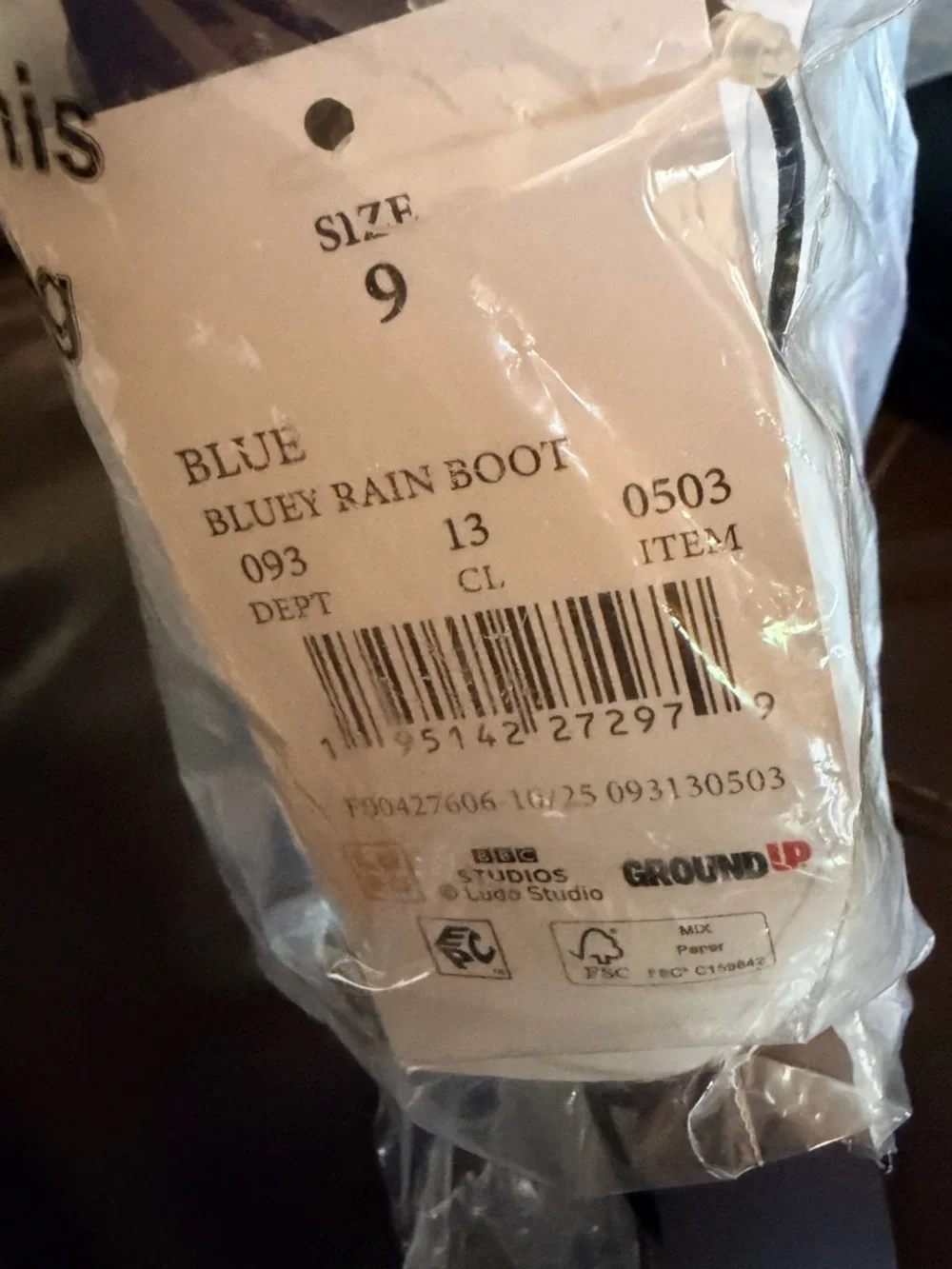 Bluey Toddler Rain Boots - Blue - Picture 2 of 3